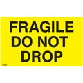 Decker Tape Products Label, DL2425, FRAGILE DO NOT DROP, 3" X 5" DL2425